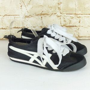 Onitsuka Tiger Mexico 66 Sneaker Women 5.5 Black White Leather Suede 1183C102